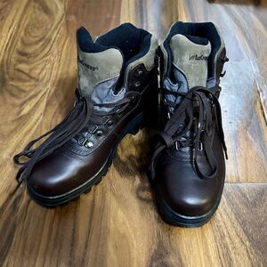 LaCrosse Men Leather Hiking Boots Brown Vibram Sole Size 8M USA Style 765730M